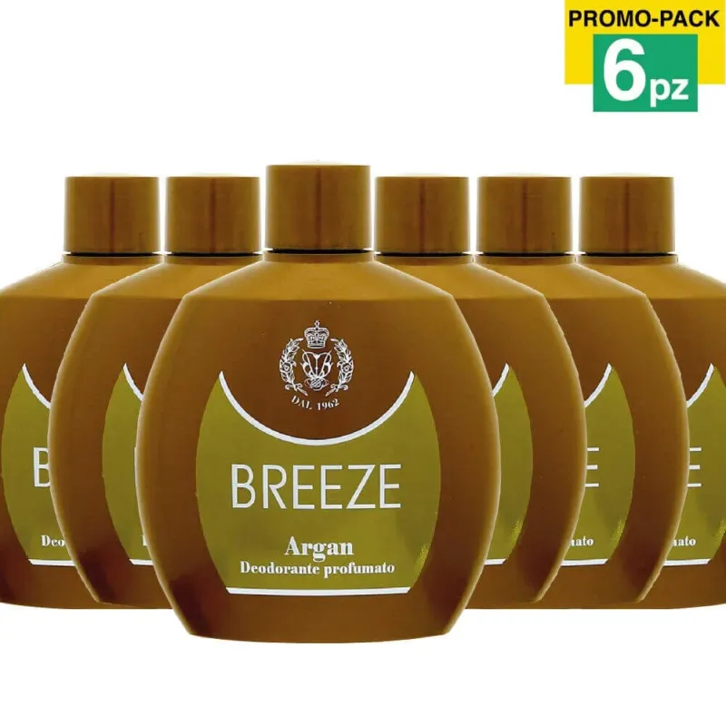 6 x Breeze Squeeze Deodorante Profumato Argan 100ml Corpo No Gas Compra Online