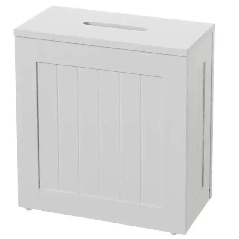 Mobiletto Contenitore Multiuso Salvaspazio con Coperchio in Legno MDF Bianco Promozione Esclusiva