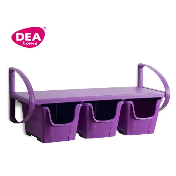 Ultimissimo Modello Mensola Amadeus 83 Wow Box M con supporti 80x32x30,5 cm Viola Dea Home