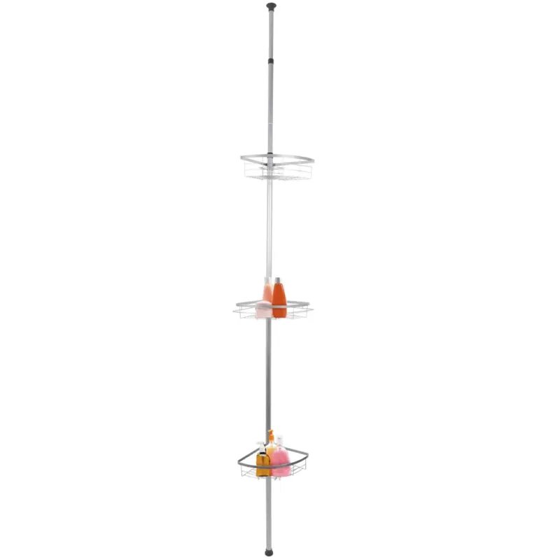 Subito Disponibile Mensola Angolare a Parete per Bagno 3 Cestelli Altezza Regolabile Fino a 250 cm