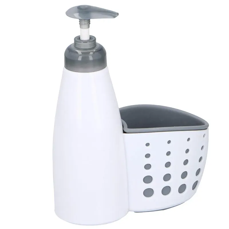 Scelto Dai Clienti Dispenser Sapone LIquido Detersivo Piatti 350ml con Contenitore Porta Spugnetta