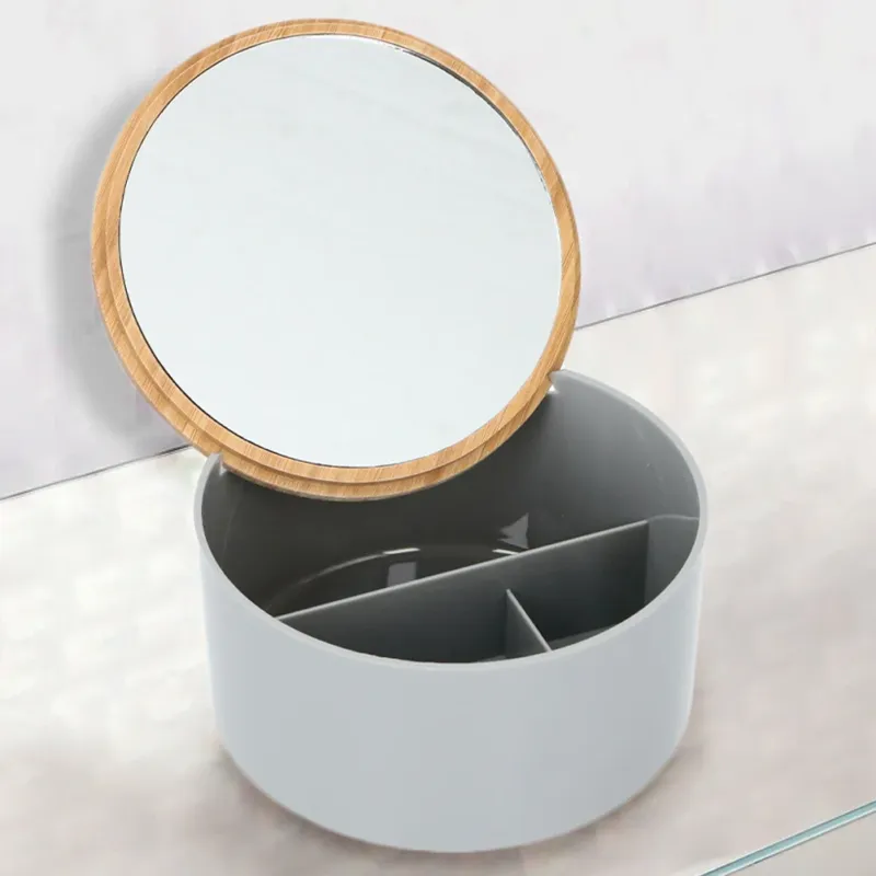 Organizer Contenitore Trucco Gioielli Coperchio Apribile e Specchio 3 Scomparti Compra Online