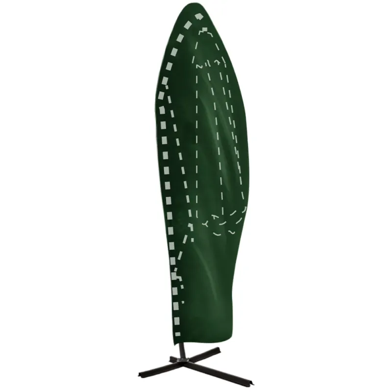 Professionale Copertura per Ombrellone da Giardino Resistente in Poliestere Verde 265 x 70 cm