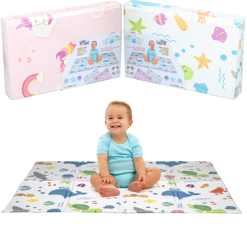 Tappeto da Gioco per Bambini XXL 90 x 120 cm Colori Assortiti Morbido Anticaduta Popolare