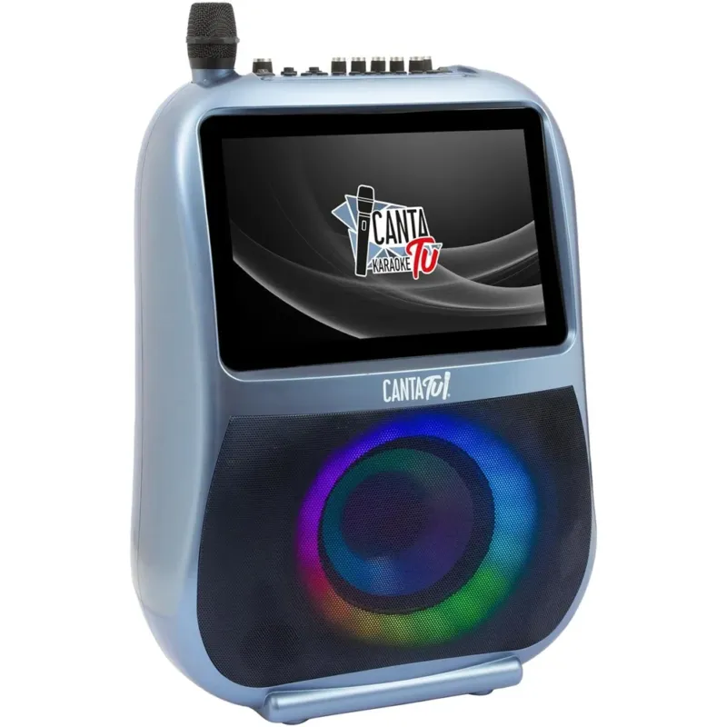 Canta Tu Karaoke PRO Blu Microfono Wireless Effetti Vocali e Display Touch Professionale