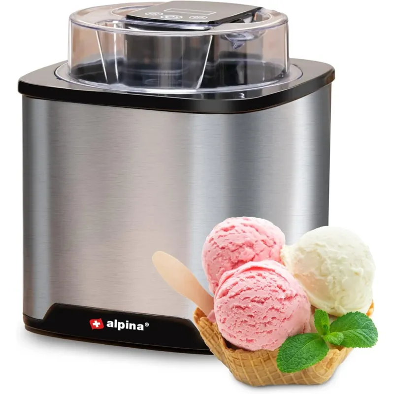Prezzo Ridotto Macchina per il Gelato Gelatiera 2L 12 W in Acciaio Inox per Yougurt, Sorbetto