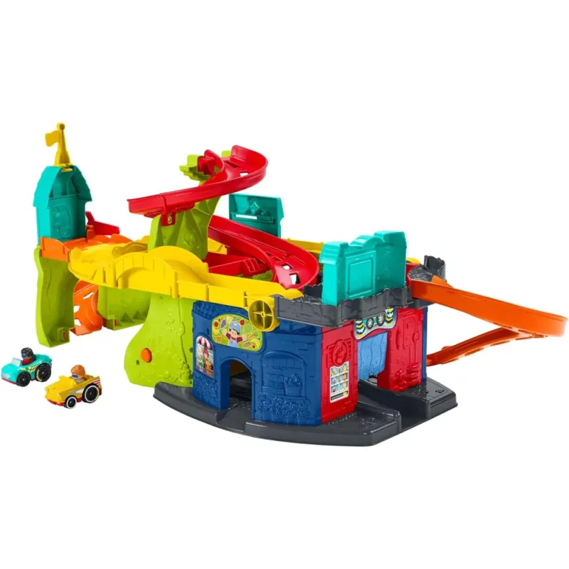 Affare Fisher-Price Playset Little People Città Trasformabile 2in1 con 2 Veicoli Inclusi