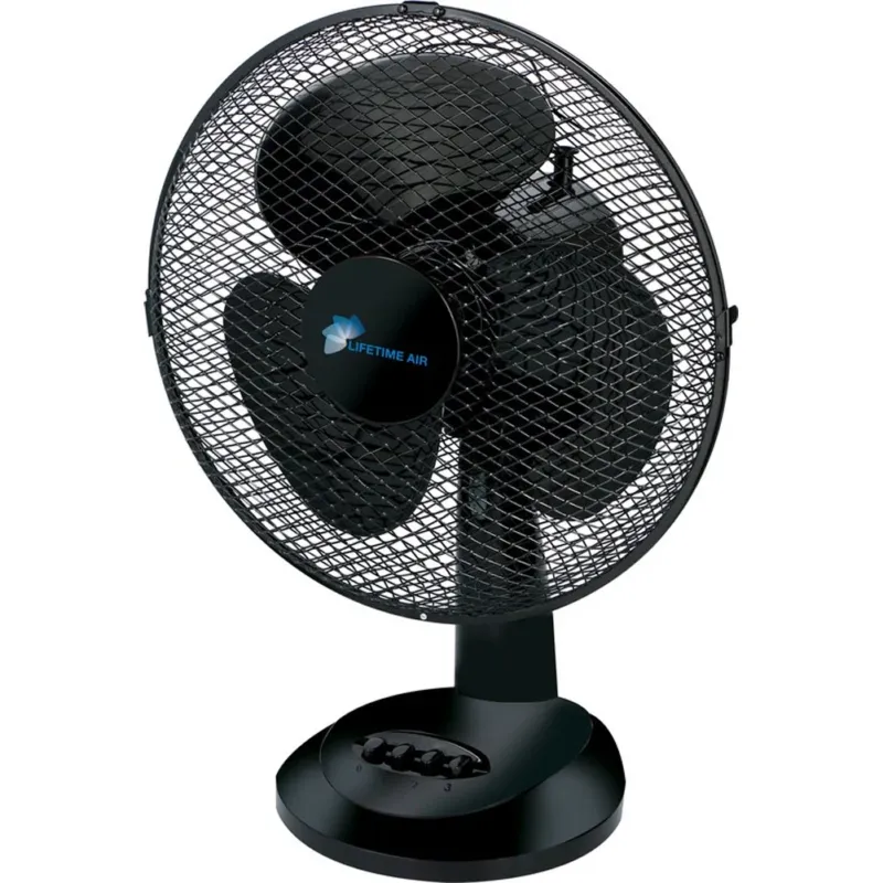 Offerta Del Giorno Ventilatore da Tavolo Pale 30 cm Salvaspazio 38 W 3 Velocità e Funzione Girevole