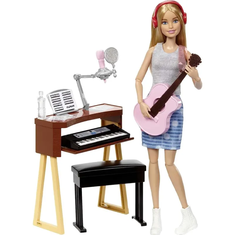 Barbie Musicista Accessori Tastiera e Chitarra Giocattolo Articolato Idea Regalo Offerta Lampo