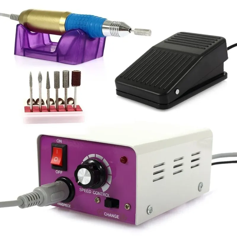 Fresa Elettrica Ricostruzione Unghie Pofessionale 25000 giri Nail Art Manicure Nuova Collezione