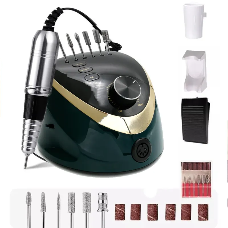 Offerta Fresa Elettrica per Unghie Verde Manicure e Pedicure Lima con Controllo Velocità