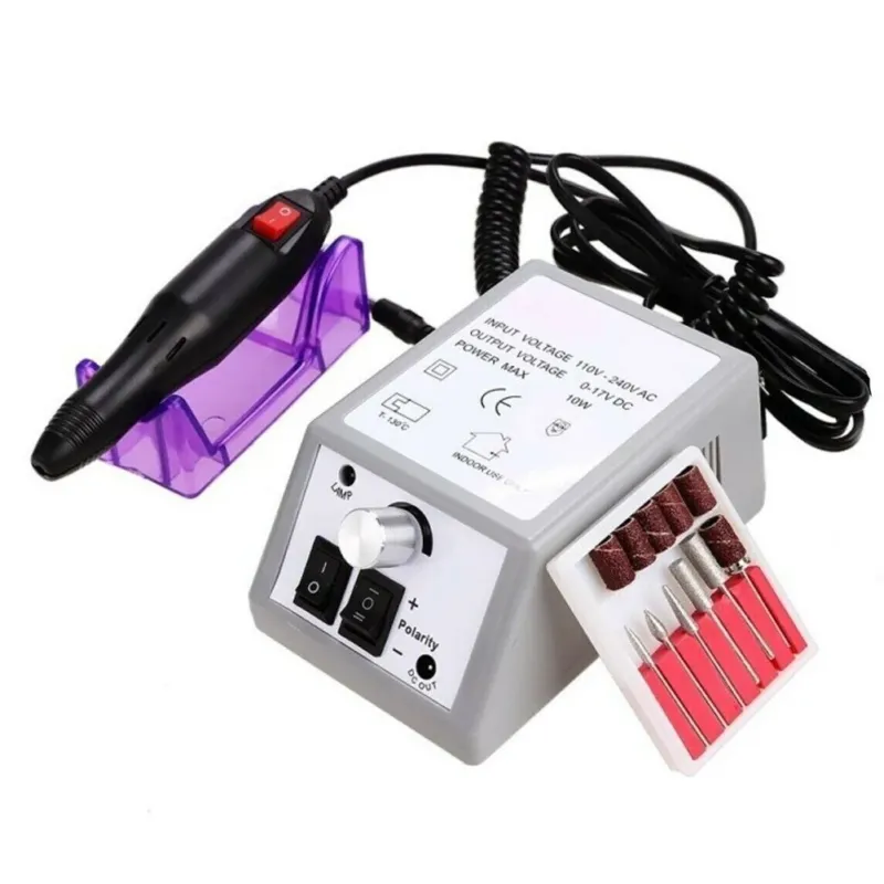 Promo Stagionale Fresa Elettrica per Unghie Lima Silenziosa Manicure Pedicure 6 Punte Accessori