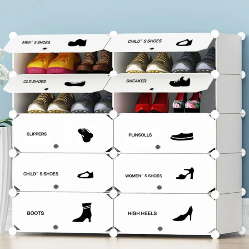 Novità Scarpiera Modulare 10 Cubi Mobile Porta Scarpe Componibile 20 Paia Salvaspazio