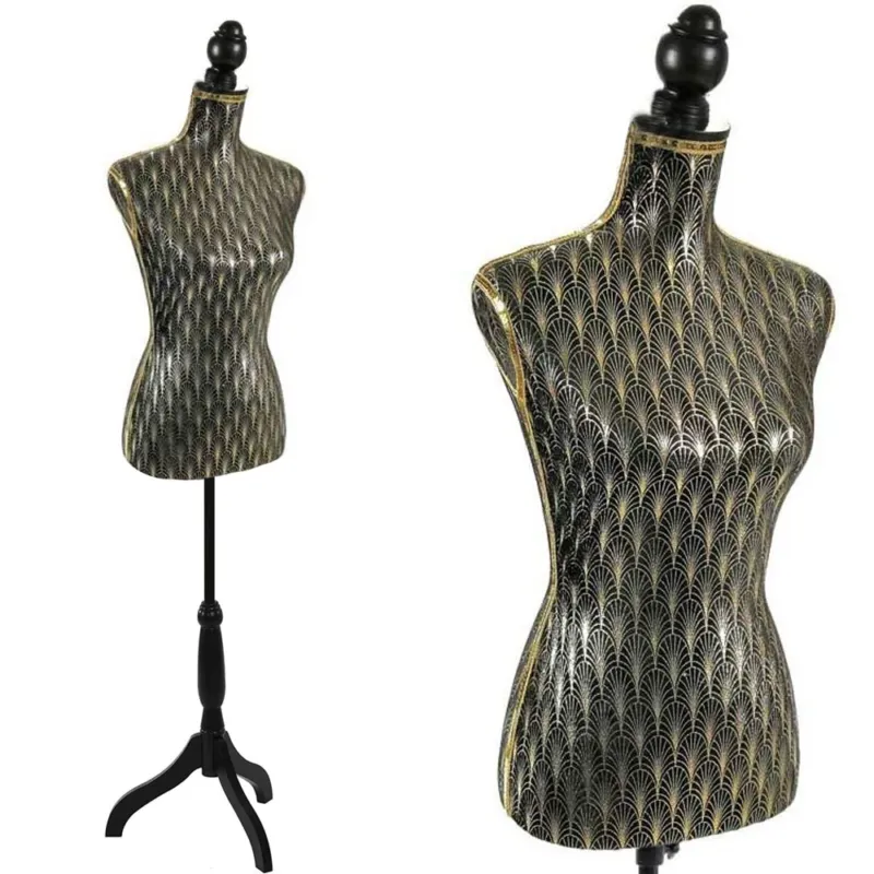 Ordina Subito Manichino Busto Sartoriale Tailleur Donna Dorato Sartoria Struttura Nero 42x170cm