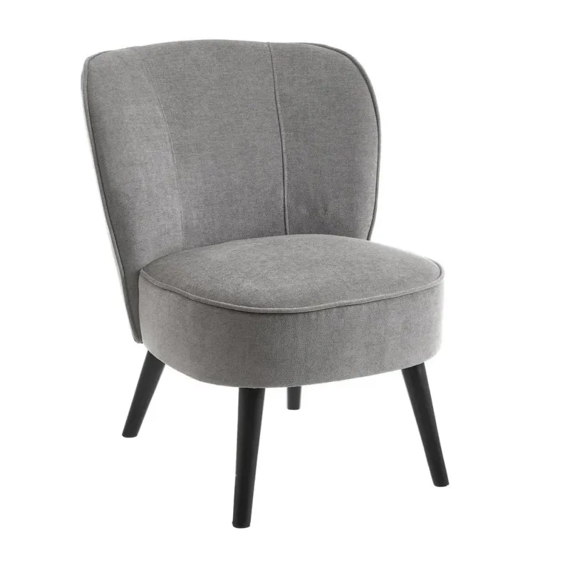 Poltrona Relax in Legno e Tessuto Colore Grigio Scuro Mod. Kansas 59x66x75H cm Prezzo Ridotto