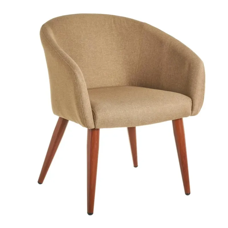 Novità Poltrona Relax in Legno e Tessuto Colore Beige Scuro Mod. Morla 60x58x77H cm