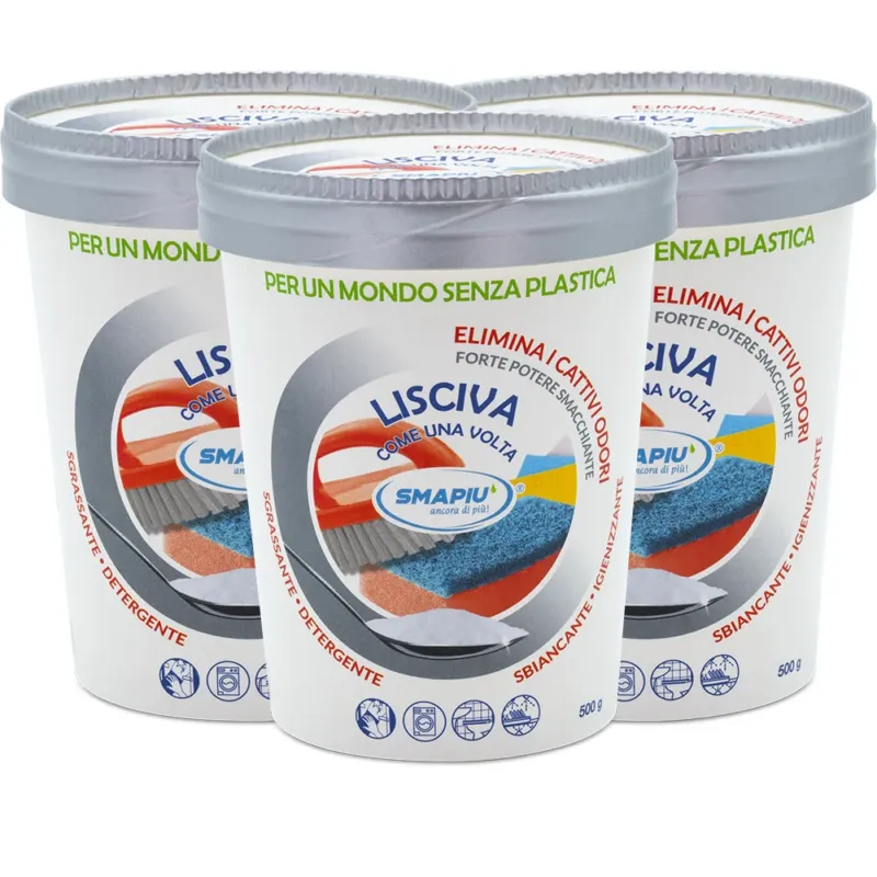 3 x barattoli 500 gr Smapiu Lisciva - Come una Volta - Detergente e Sgrassante Saldi