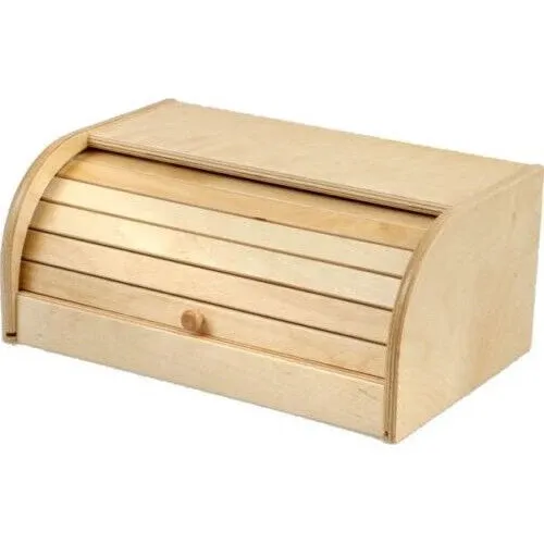 Portapane Con Serrandina Apri e Chiudi Porta Pane In Legno Chiaro 39x25x17 cm Acquista Ora