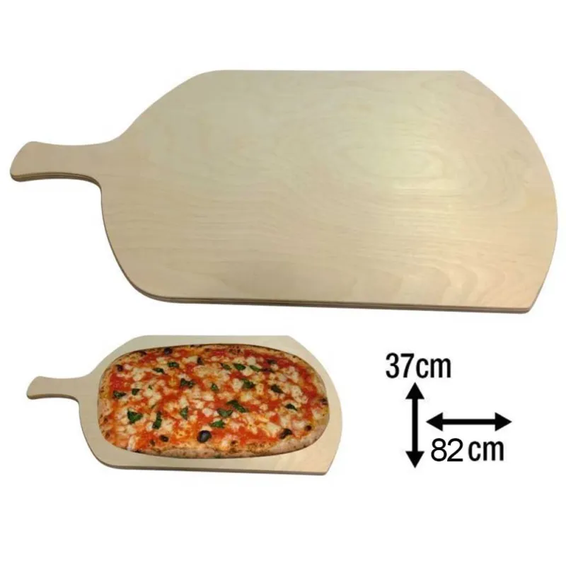 Promozione Tagliere Per Pizza a Metro Teglia Vassoio Legno Rettangolare Con Manico 82x37cm