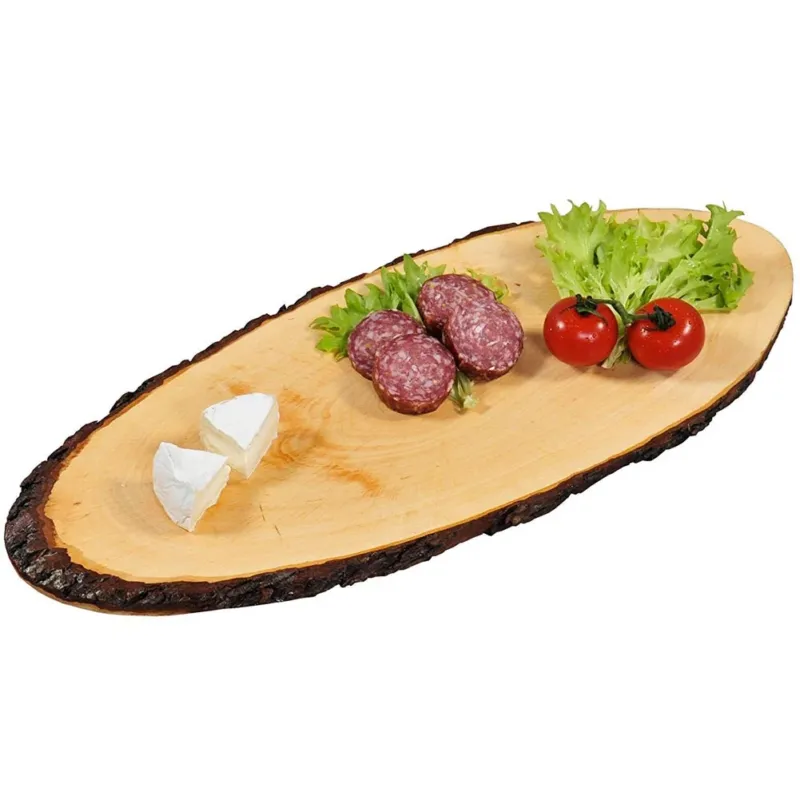 Tagliere Ovale In Legno Corteccia 45 cm Salumi Formaggi Affettati Antipasti Ultimissimo Modello