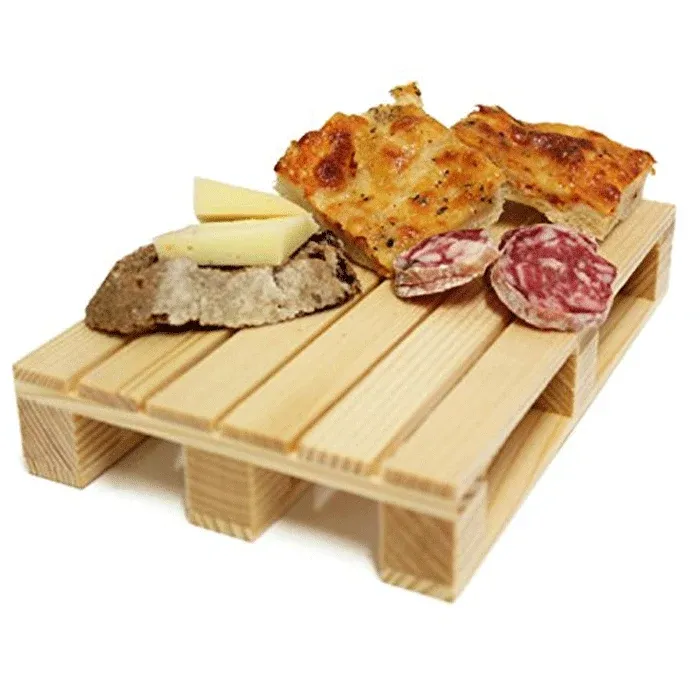 Ultime Pezzi Tagliere a Forma di Pallet in Legno Pedana 15 x 20 cm Antipasti Affettati Salumi