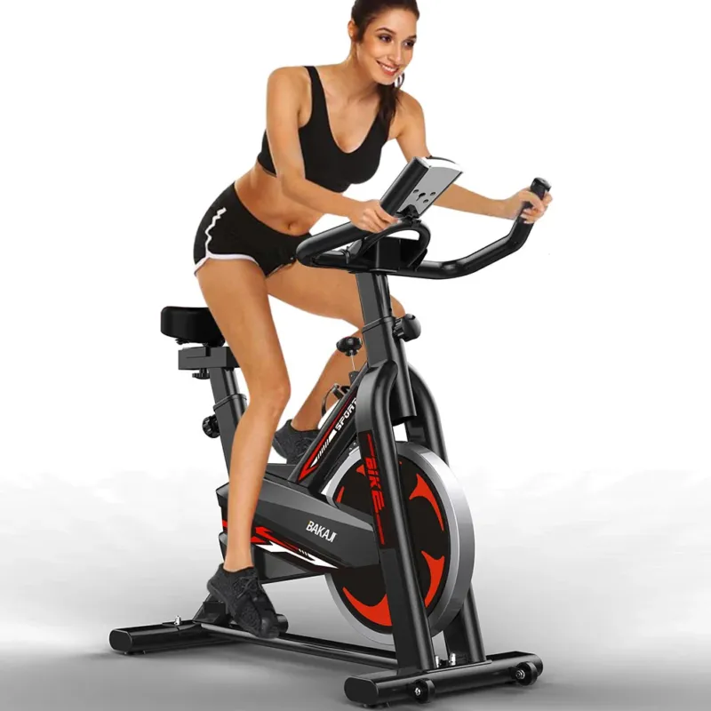 Cyclette Spinning Bike Allenamento Bici Cardio Fitness Bicicletta Palestra Rosso Ultima Occasione