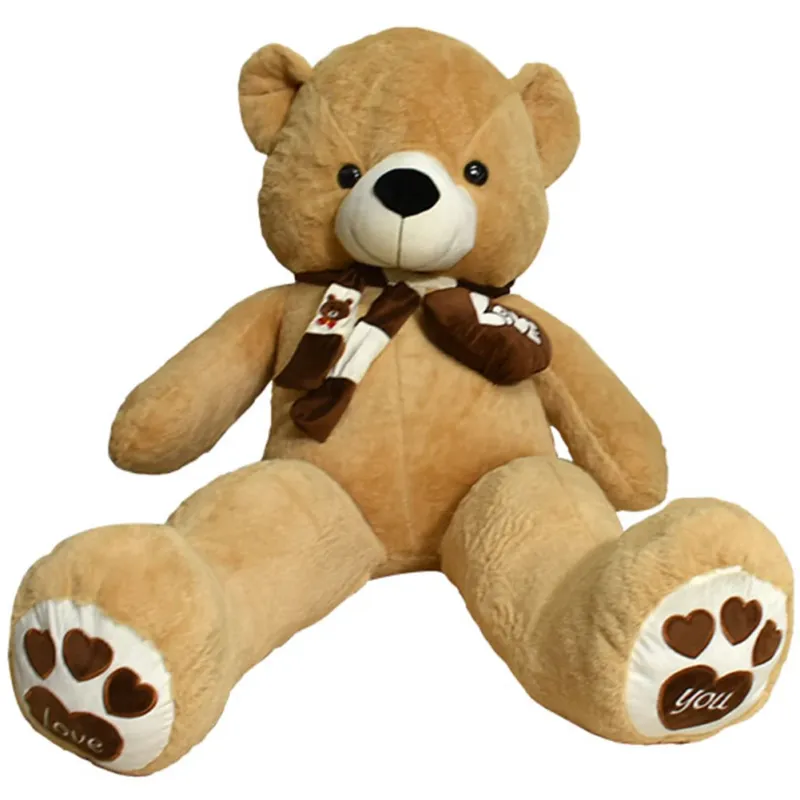 Peluche Orso Orsacchiotto Alto 100cm Pupazzo Bambini Orsacchiotto Morbido Beige Esclusivo