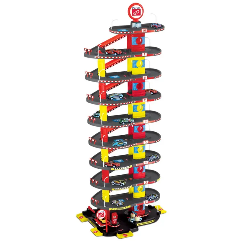Super Prezzo Garage Giocattolo a 10 Livelli Parcheggio City Multipiano per Bambini Idea Regalo