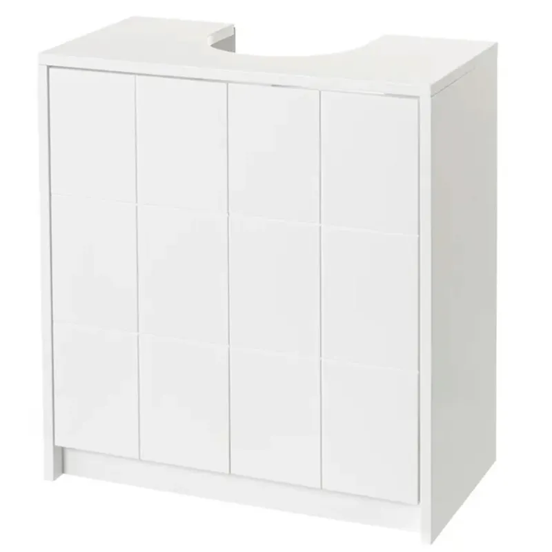 Mobile Bagno Sotto Lavabo Legno Armadietto Mobiletto 2 Ante 56x60x30cm Bianco Prezzo Basso