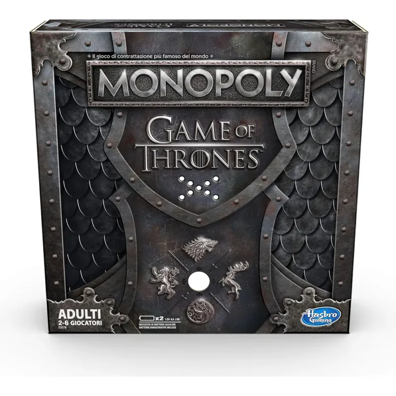 Hasbro Monopoly Game of Thrones Gioco da Tavolo 2-6 Giocatori Trono di Spade Scelto Dai Clienti