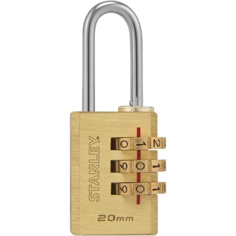 Stanley Lucchetto a Combinazione Arco 20 mm a 3 Cifre Corpo Ottone per Armadietti Occasione Imperdibile