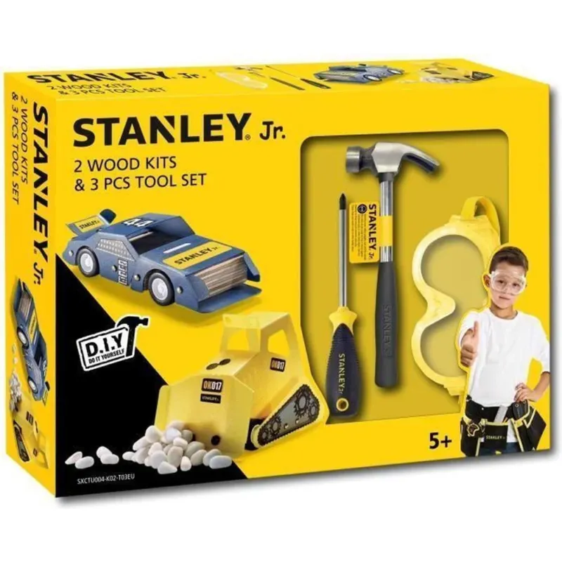 Set di Attrezzi per Bambini con 2 Veicoli fai da Te e 3 Strumenti Reso Gratuito