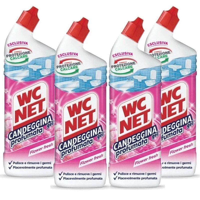 4 x WC Net Candeggina Profumata 750 ml Promo Pack Nuova Formula Prezzo Di Fabbrica