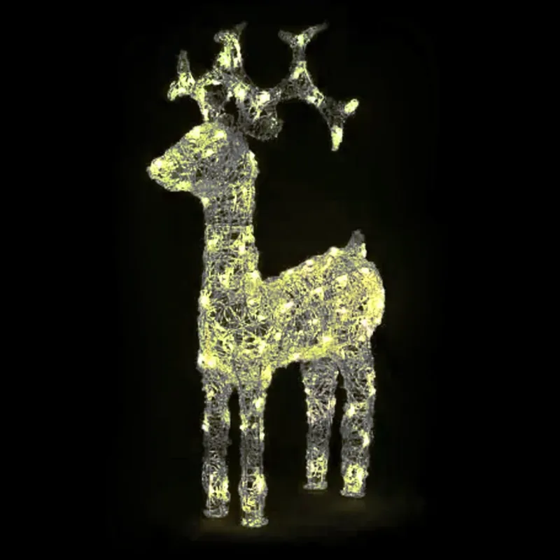 Renna Luminosa Natalizia Esterno 65 cm Decorazione Addobbo Natale Bianco Caldo Ultimissimo Modello