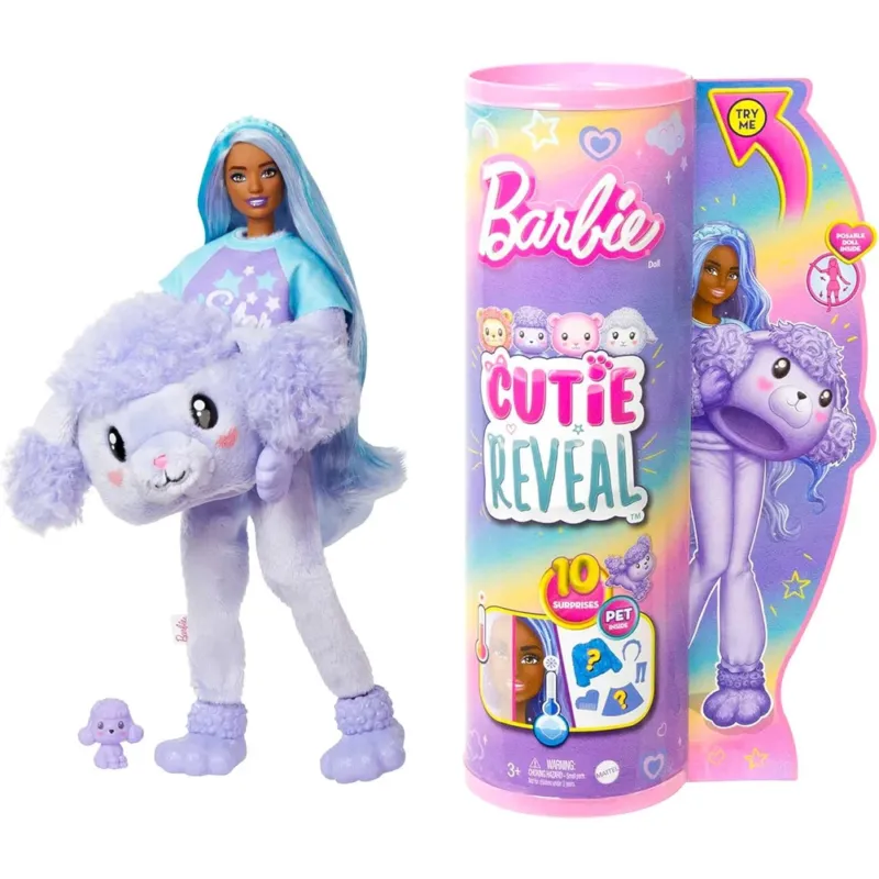 Novità Barbie Cutie Reveal Serie Pigiamini Bambola con Costume da Barboncino di Peluche