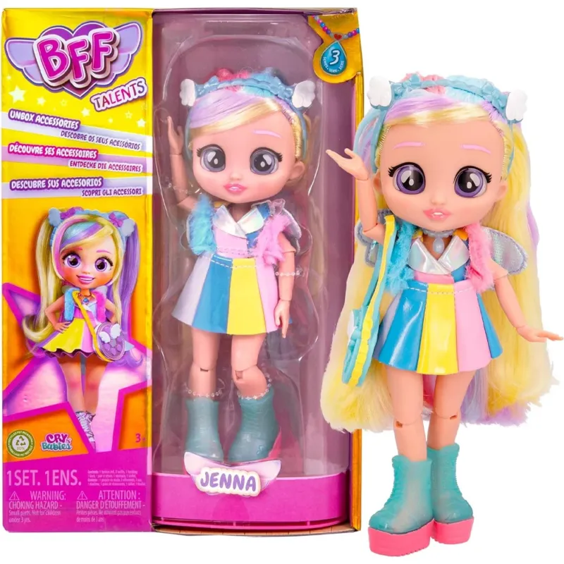 BFF BY CRY BABIES Jenna Collezionabile Bambola Fashion 9 Accessori Idea Regalo Super Prezzo