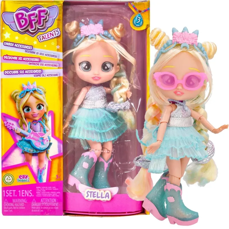 Ultimissimo Modello BFF BY CRY BABIES Stella Collezionabile Bambola Fashion 9 Accessori Idea Regalo