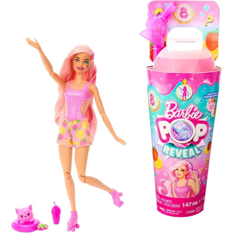 Economico Barbie Pop Reveal Serie Frutta Bambola a Tema Spremuta di Limone Idea Regalo