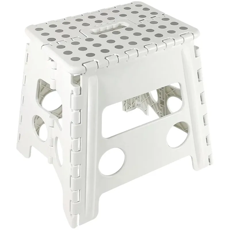 Prezzo Scontato Sgabello Multiuso Pieghevole Clic-Clac 30x22x32 in Plastica Richiudibile Bianco