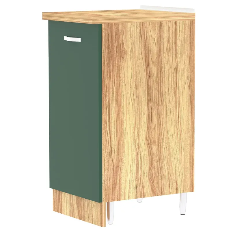 Novità Mobile Base Cucina Componibile Minimal Colore Verde con 1 Anta e 2 Scomparti