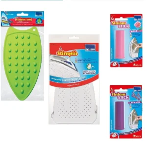 Kit 4pz Ferro da Stiro Poggiaferro Silicone 2 Stick Profumati e Soletta Protezione Soddisfatti O Rimborsati