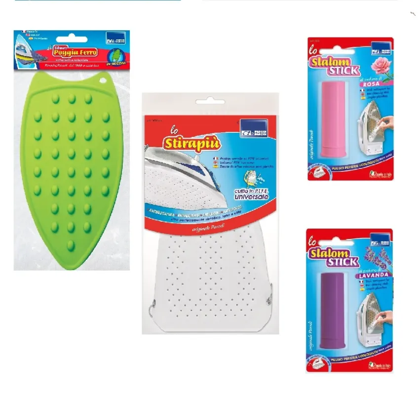 Kit 4pz Ferro da Stiro Poggiaferro Silicone 2 Stick Profumati e Soletta Protezione Soddisfatti O Rimborsati