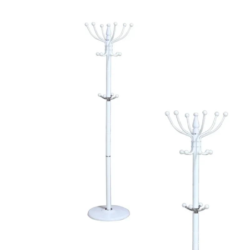 Prezzo Ridotto Appendi Abiti Autoportante base rotonda Con 16 Ganci Metallo 36x175 cm Bianco