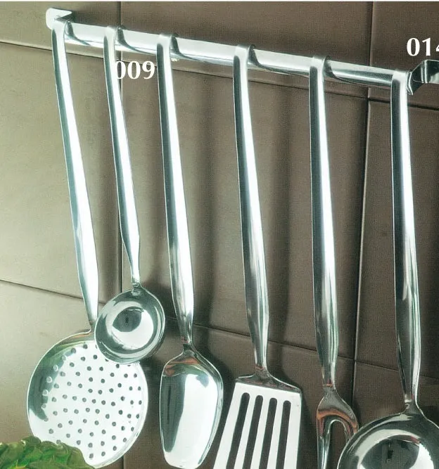 Mestoli Cucina kit 7 pz in Acciaio Inox 18/10 Made in Italy Barra + 6Utensili Soddisfatti O Rimborsati