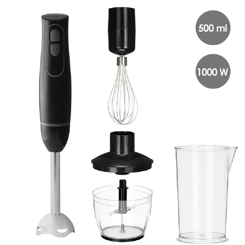 Solo Oggi Frullatore Immersione 3in1 Tritatutto Montapanna 2Velocità Mixer Minipimer 1000W