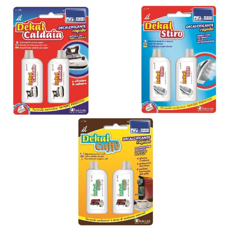 Kit 3 Dekal Decalcificante Caldaia-Macchina Caffè-Ferro Stiro 6pz da 20ml Super Prezzo