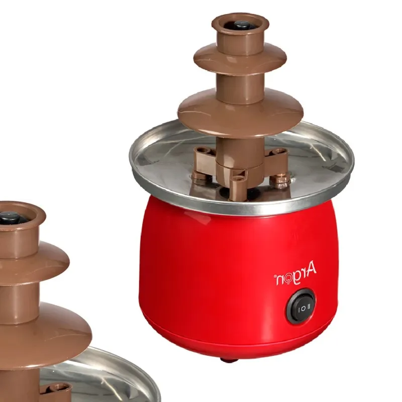 Fontana di Cioccolata in Acciaio e ABS 45 Watt 15x15 H 22.5 cm Facile da usare Novità