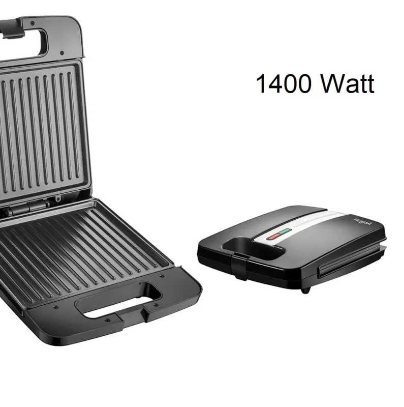 Offerta Lampo Piastra Elettrica Bistecchiera 1400W Antiaderente Tostapane Grill Panin Sandwich