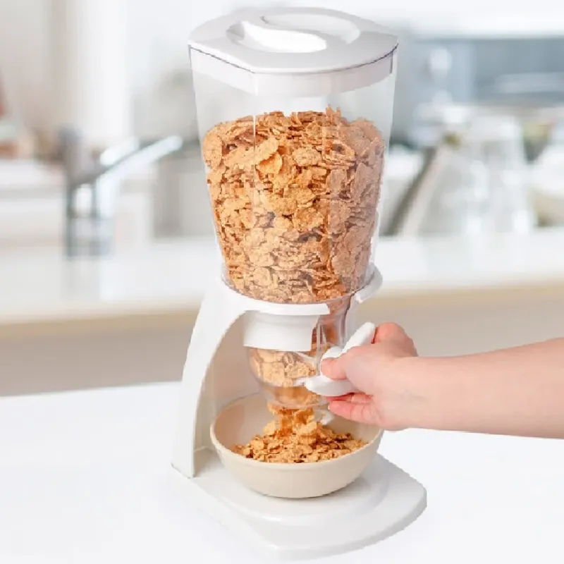 Subito Disponibile Dispenser Cereali Singolo 4.5LT Contenitore Dosatore Distributore Bianco