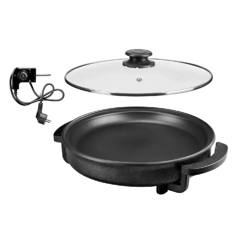 Padella Piastra Elettrica 1500W Antiaderente 36cm Termostato Pizza Paella Grill Offerta Lampo